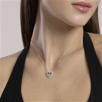 Collana Mabina Donna Regina di cuori in Argento Acquamarina sintetica 553817 - 553817